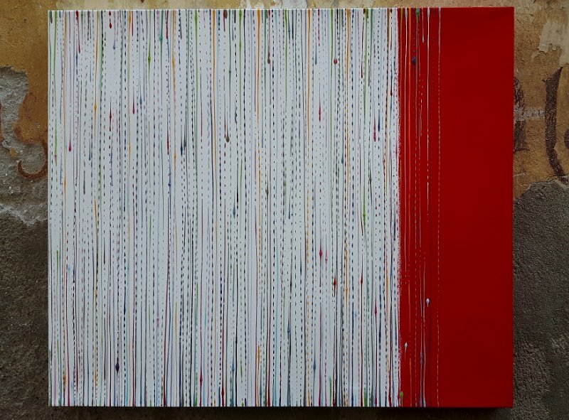 coloured lines 2 2016 70x60 Acryl-Lack auf LW, SOLD